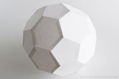 Picture of completion paper truncated icosahedron.