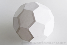 Picture of completed paper truncated icosahedron.